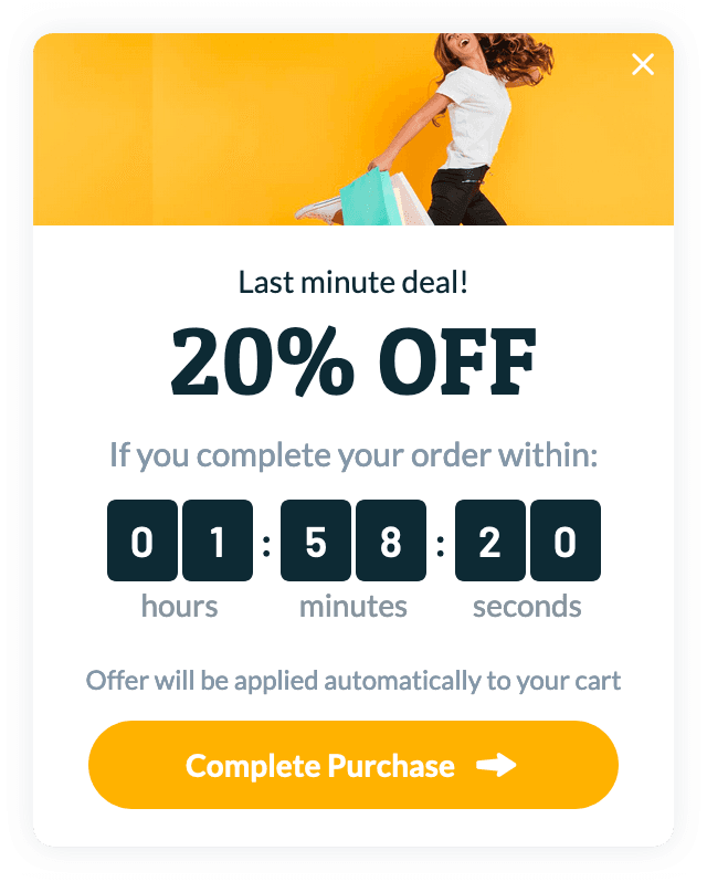 create urgency popup