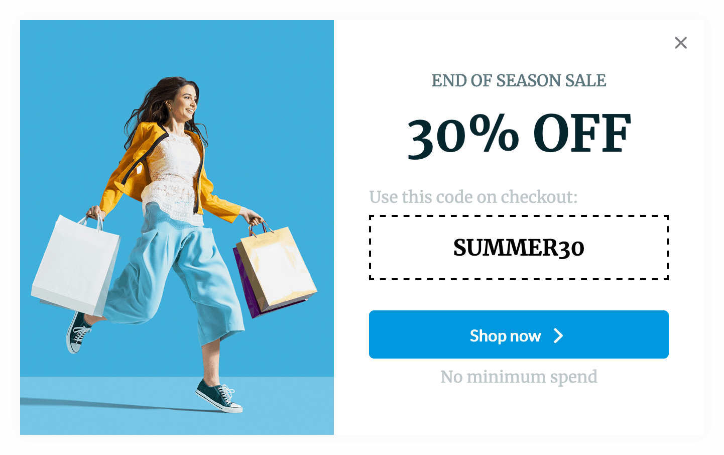 promote special offers popup